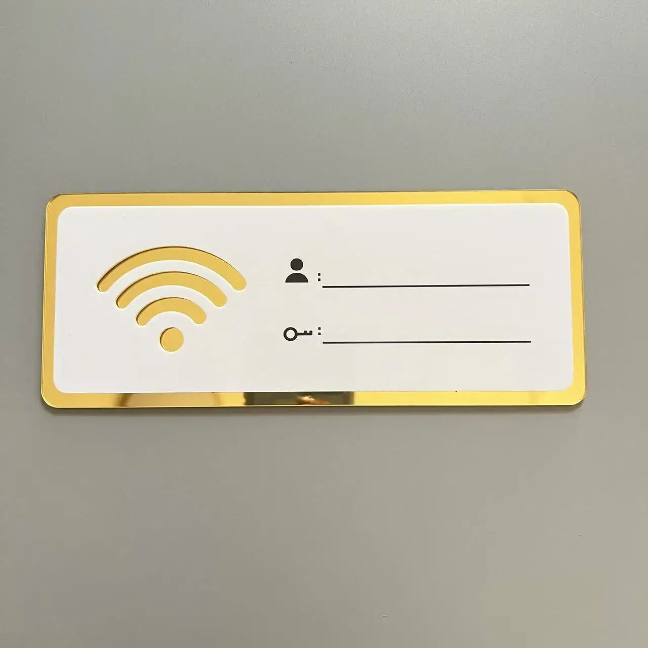 WiFi Sign Acrylic Mirror Wall Sticker for Public Places Shops Handwriting Account And Password Wifi Notice Board Wall Sticker