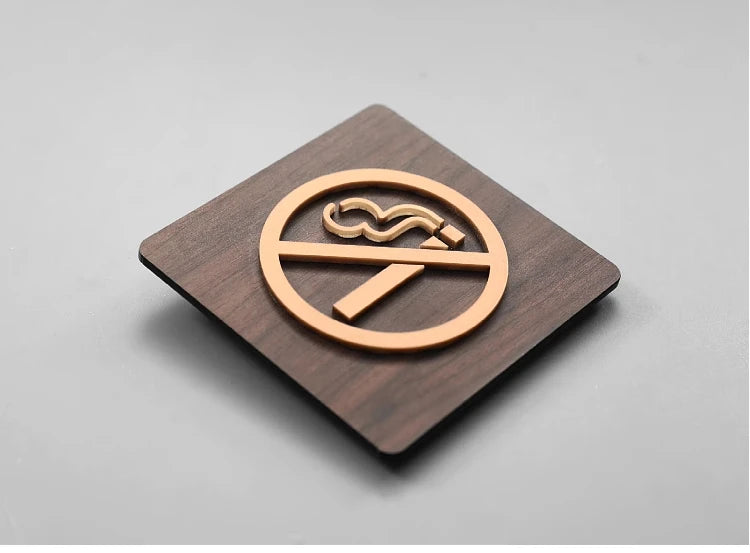 New Style Warm Reminder Sign WIFI No Smoking Logo No Trespassing Warning Plaque Public Shope Signage Warning Sign 9.5cm/13.8cm