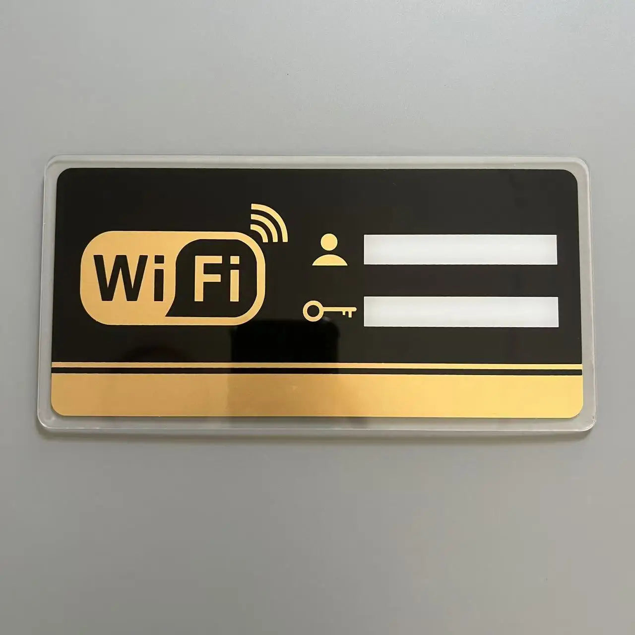 WiFi Sign Acrylic Mirror Wall Sticker for Public Places Shops Handwriting Account And Password Wifi Notice Board Wall Sticker